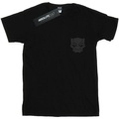 Camiseta manga larga Black Panther Black On Black Chest Print para mujer - Marvel - Modalova