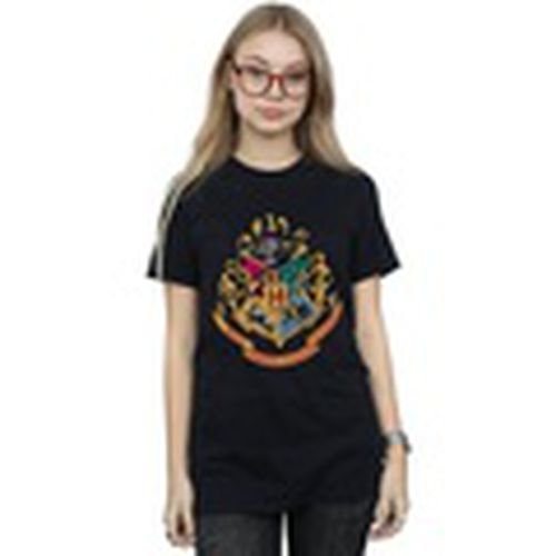 Camiseta manga larga Hogwarts Crest Gold Ink para mujer - Harry Potter - Modalova