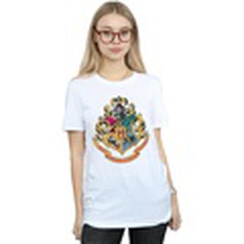 Camiseta manga larga Hogwarts Crest Gold Ink para mujer - Harry Potter - Modalova