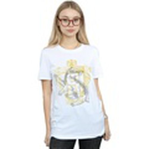 Camiseta manga larga Hufflepuff Badger Crest para mujer - Harry Potter - Modalova