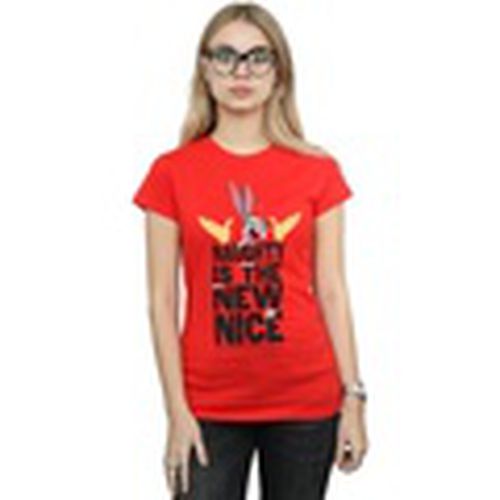Camiseta manga larga Naughty Is The New Nice para mujer - Dessins Animés - Modalova