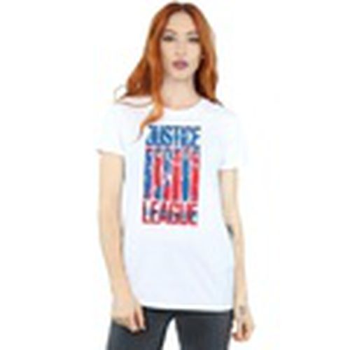 Camiseta manga larga Justice League Movie Team Flag para mujer - Dc Comics - Modalova