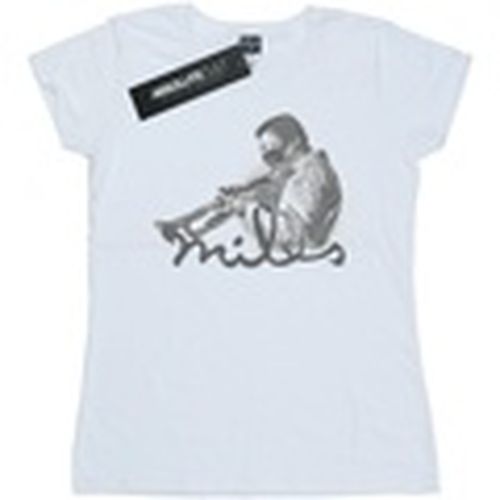 Camiseta manga larga Profile Sketch para mujer - Miles Davis - Modalova