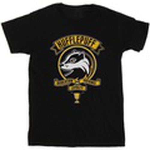 Camiseta manga larga Hufflepuff Toon Crest para hombre - Harry Potter - Modalova