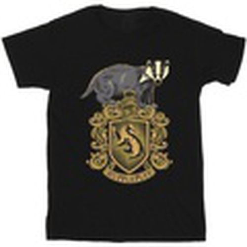 Camiseta manga larga Hufflepuff Sketch Crest para hombre - Harry Potter - Modalova