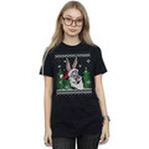 Camiseta manga larga Bugs Bunny Christmas Fair Isle para mujer - Dessins Animés - Modalova