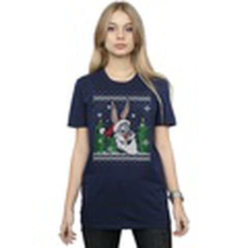 Camiseta manga larga Bugs Bunny Christmas Fair Isle para mujer - Dessins Animés - Modalova