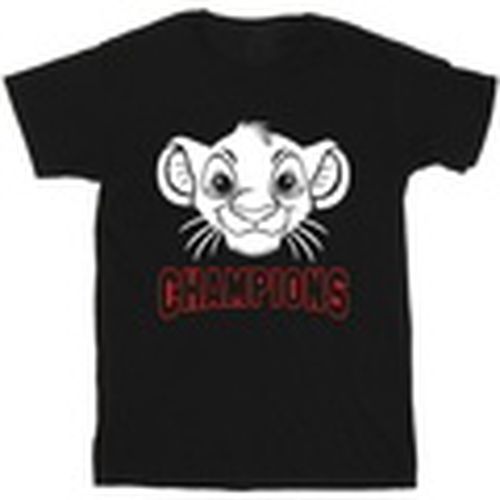Camiseta manga larga The Lion King Simba Face Champion para hombre - Disney - Modalova