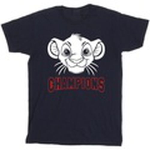 Camiseta manga larga The Lion King Simba Face Champion para hombre - Disney - Modalova