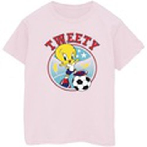 Camiseta manga larga Tweety Football Circle para mujer - Dessins Animés - Modalova