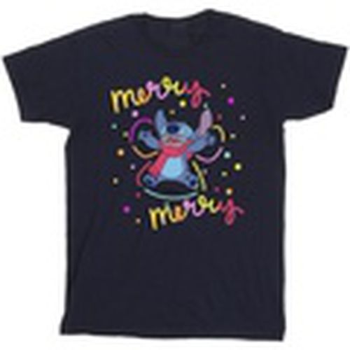 Camiseta manga larga Lilo Stitch Merry Rainbow para hombre - Disney - Modalova
