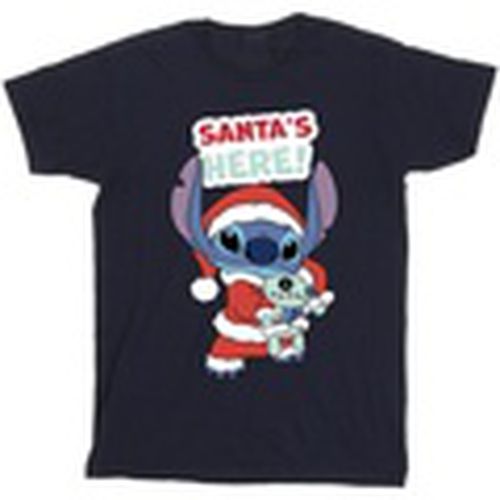 Camiseta manga larga Lilo Stitch Santa's Here para hombre - Disney - Modalova