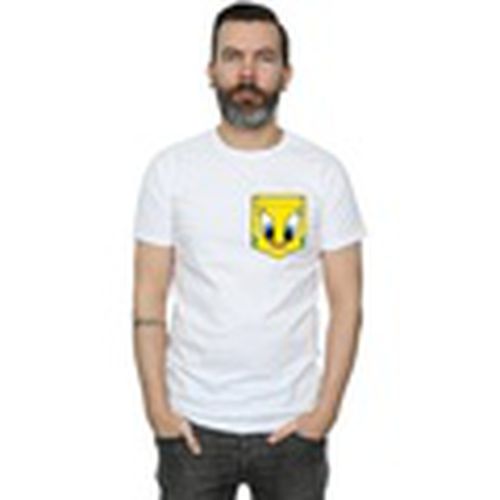 Camiseta manga larga Tweety Pie Face Faux Pocket para hombre - Dessins Animés - Modalova