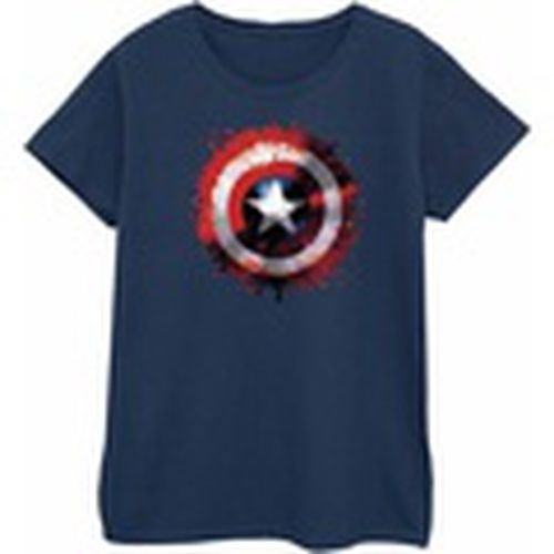 Camiseta manga larga Avengers Captain America Art Shield para mujer - Marvel - Modalova