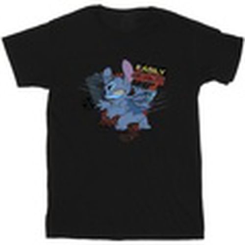 Camiseta manga larga Lilo And Stitch Easily Distracted para hombre - Disney - Modalova