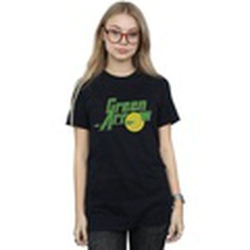 Camiseta manga larga Green Arrow Crackle Logo para mujer - Dc Comics - Modalova