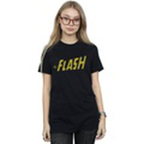 Camiseta manga larga Flash Crackle Logo para mujer - Dc Comics - Modalova