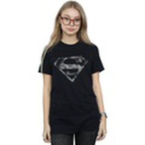 Camiseta manga larga Superman Marble Logo para mujer - Dc Comics - Modalova