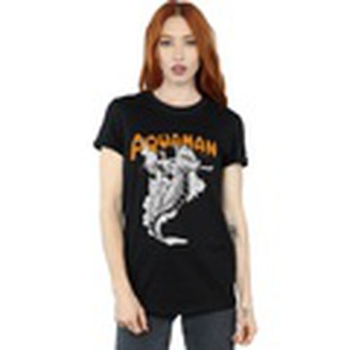 Camiseta manga larga Aquaman Mono Action Pose para mujer - Dc Comics - Modalova
