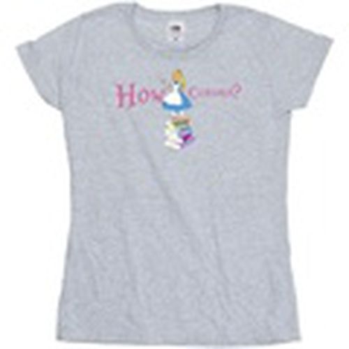 Camiseta manga larga Alice In Wonderland How Curious para mujer - Disney - Modalova