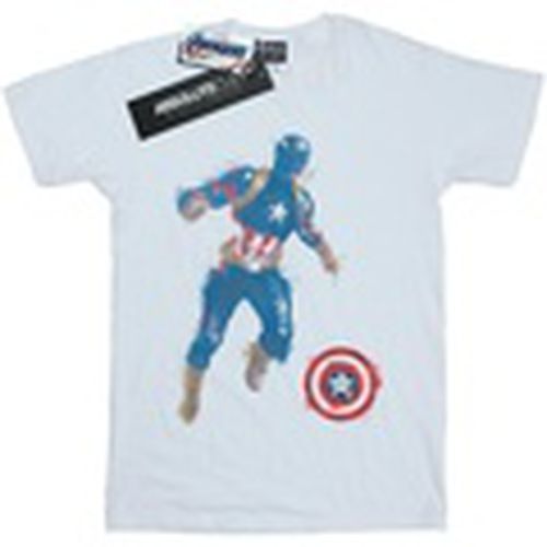 Camiseta manga larga Avengers Endgame Painted Captain America para mujer - Marvel - Modalova