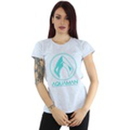 Camiseta manga larga Aquaman Aqua Logo para mujer - Dc Comics - Modalova