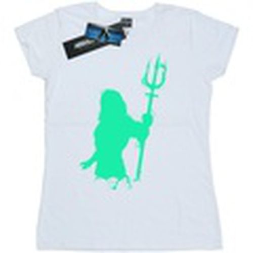 Camiseta manga larga Aquaman Aqua Silhouette para mujer - Dc Comics - Modalova