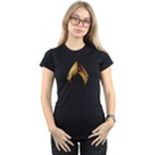 Camiseta manga larga Aquaman Emblem para mujer - Dc Comics - Modalova
