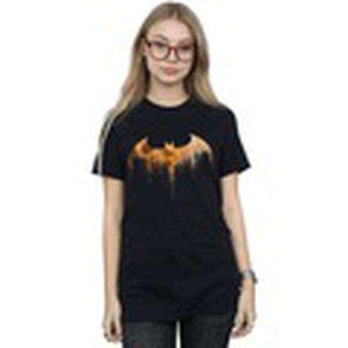 Camiseta manga larga Batman Arkham Knight Halloween Moon Logo Fill para mujer - Dc Comics - Modalova