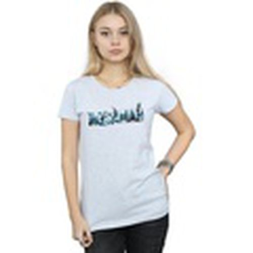Camiseta manga larga Aquaman Text Logo para mujer - Dc Comics - Modalova
