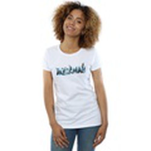 Camiseta manga larga Aquaman Text Logo para mujer - Dc Comics - Modalova
