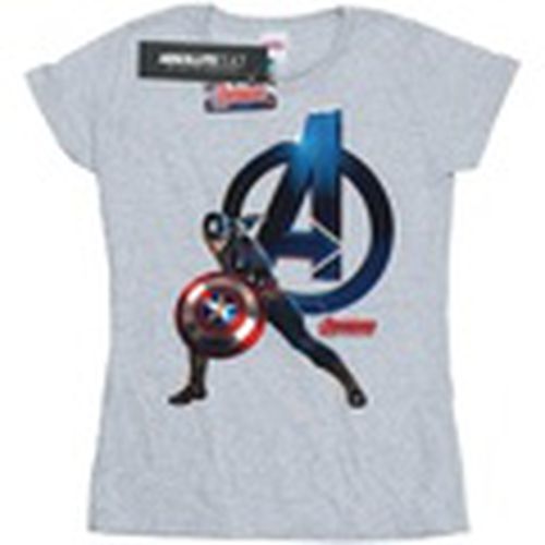 Camiseta manga larga Captain America Pose para mujer - Marvel - Modalova