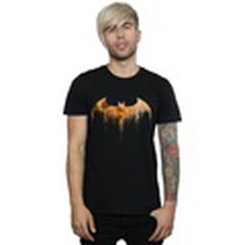 Camiseta manga larga Batman Arkham Knight Halloween Moon Logo Fill para hombre - Dc Comics - Modalova