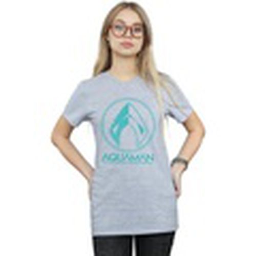 Camiseta manga larga Aquaman Aqua Logo para mujer - Dc Comics - Modalova