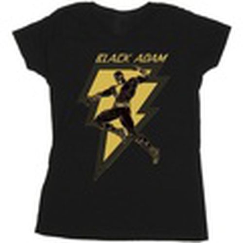 Camiseta manga larga Black Adam Golden Bolt Chest para mujer - Dc Comics - Modalova