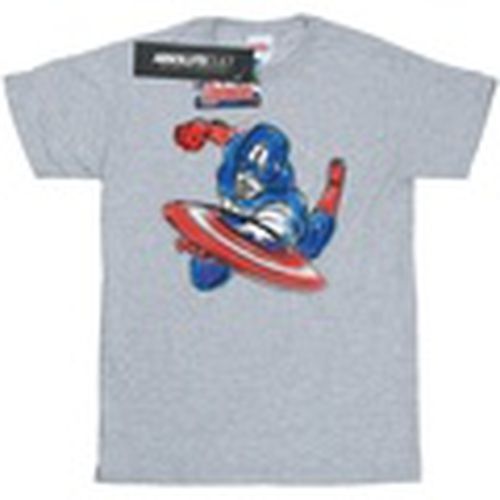 Camiseta manga larga Avengers Captain America Spray para hombre - Marvel - Modalova