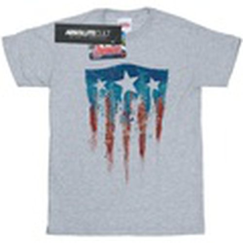 Camiseta manga larga Captain America Flag Shield para hombre - Marvel - Modalova