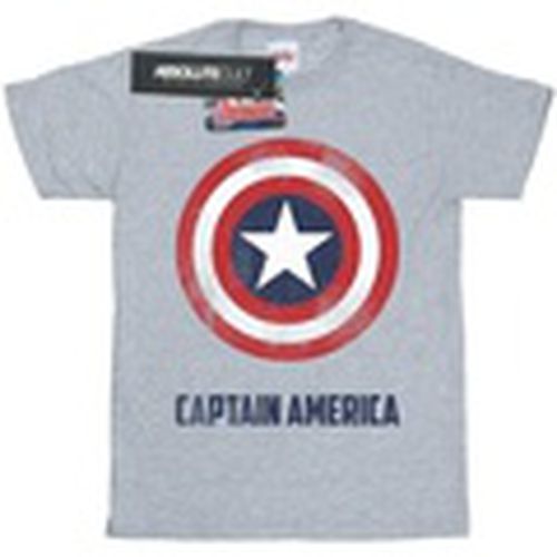 Camiseta manga larga Captain America Shield Text para hombre - Marvel - Modalova