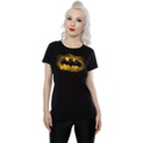Camiseta manga larga Batman Spray Logo para mujer - Dc Comics - Modalova