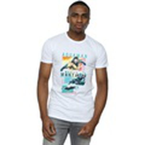 Camiseta manga larga Aquaman Character Tiles para hombre - Dc Comics - Modalova