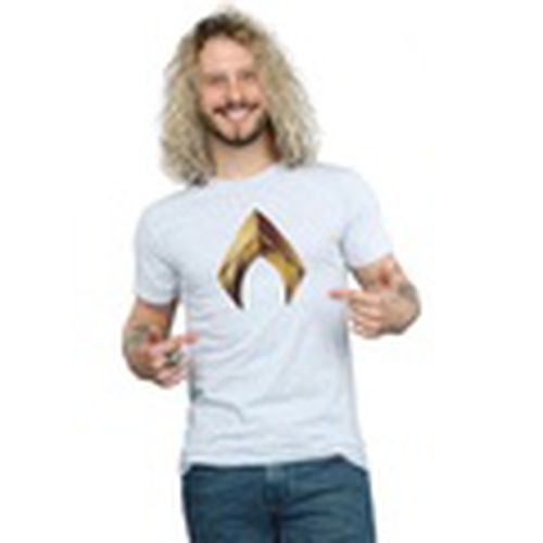 Camiseta manga larga Aquaman Emblem para hombre - Dc Comics - Modalova
