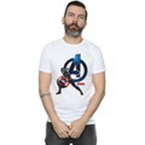 Camiseta manga larga Captain America Pose para hombre - Marvel - Modalova