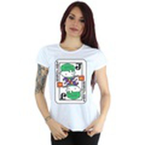 Camiseta manga larga Chibi Joker Playing Card para mujer - Dc Comics - Modalova
