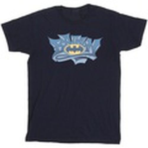 Camiseta manga larga Batman Graffiti Logo para hombre - Dc Comics - Modalova