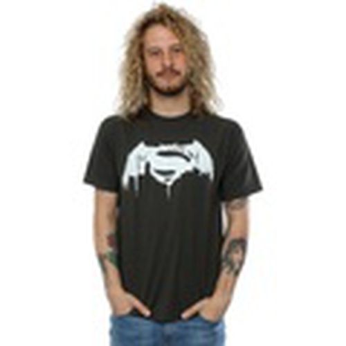 Camiseta manga larga Batman v Superman Beaten Logo para hombre - Dc Comics - Modalova