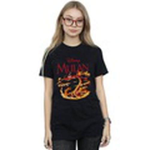Camiseta manga larga Mulan Mushu Dragon Fire para mujer - Disney - Modalova