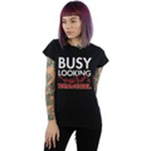 Camiseta manga larga Busy Looking Deadcool para mujer - Marvel - Modalova