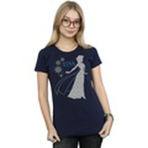 Camiseta manga larga Frozen Elsa Christmas Silhouette para mujer - Disney - Modalova