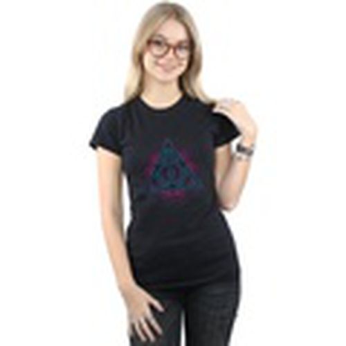 Camiseta manga larga Neon Deathly Hallows para mujer - Harry Potter - Modalova