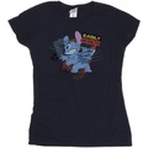 Camiseta manga larga Lilo And Stitch Easily Distracted para mujer - Disney - Modalova
